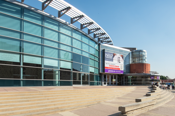 exterior shot of JANM pavillion